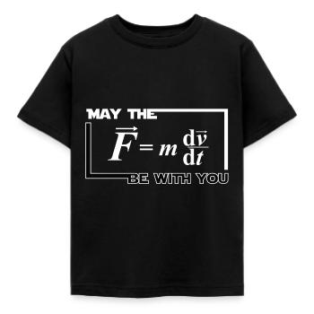 design May the F be with you Force Mathematik math - Kinder T-Shirt - Schwarz - Vorne - AI Model Kid Female (0cm)