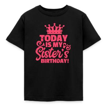 Soeur anniversaire - T-shirt Enfant - noir - Devant - AI Model Kid Female (0cm)