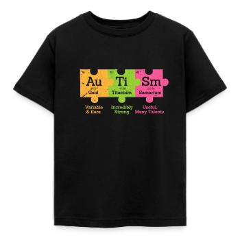 Autismus Autist Asperger Syndrom Autism Geschenk - Kinder T-Shirt - Schwarz - Vorne - AI Model Kid Female (0cm)