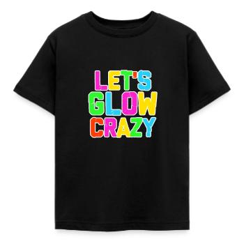 Glow Neon Party Fest Leuchten Crazy Geschenk - Kinder T-Shirt - Schwarz - Vorne - AI Model Kid Female (0cm)