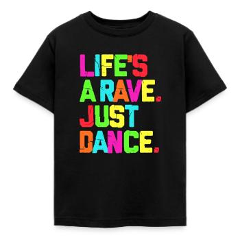 Rave dancing - Kids' T-Shirt - black - Front - AI Model Kid Female (0cm)