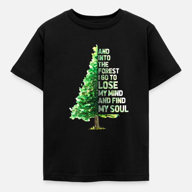 Wald - Kinder T-Shirt - Schwarz