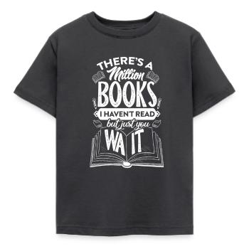 Lesen - Kinder T-Shirt - Dunkelgrau - Vorne - AI Model Kid Female (0cm)