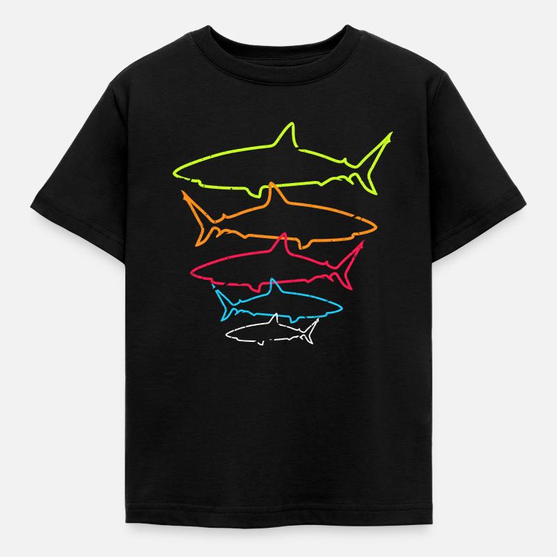 requins - T-shirt Enfant - noir