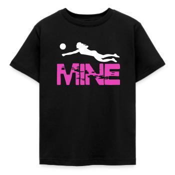 volleyball - Kids' T-Shirt - black - Front - AI Model Kid Female (0cm)
