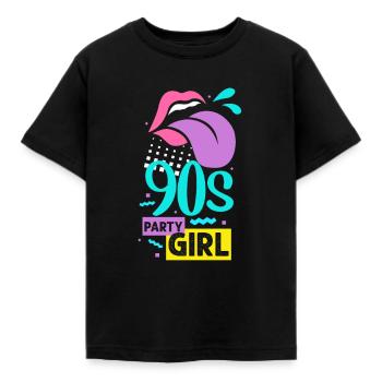 90s - Kids' T-Shirt - black - Front - AI Model Kid Female (0cm)