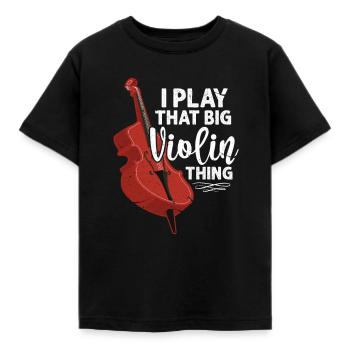Kontrabass - Kinder T-Shirt - Schwarz - Vorne - AI Model Kid Female (0cm)