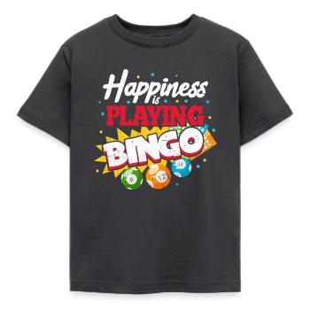 bingo - Kids' T-Shirt - dark grey - Front - AI Model Kid Female (0cm)