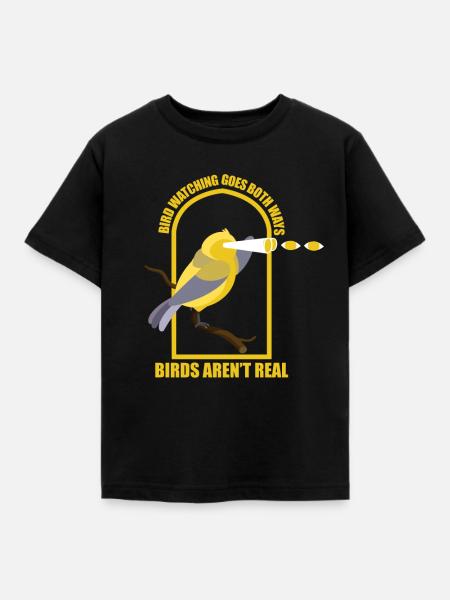 Birds Aren't Real - Kinder T-Shirt - Schwarz