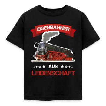 Eisenbahner aus Leidenschaft Modelleisenbahn - Kinder T-Shirt - Schwarz - Vorne - AI Model Kid Female (0cm)