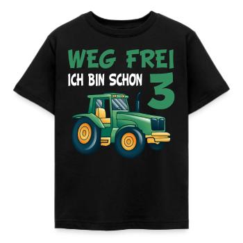 Kinder 3. Geburtstag Shirt Traktor Jungen 3 Jahre - Kinder T-Shirt - Schwarz - Vorne - AI Model Kid Female (0cm)