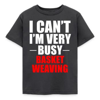 Basket weaving baskets braiding gift saying - Kids' T-Shirt - dark grey - Front - AI Model Kid Female (0cm)