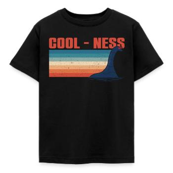Cool - Ness - Loch Ness Nessie Monster - Kids' T-Shirt - black - Front - AI Model Kid Female (0cm)