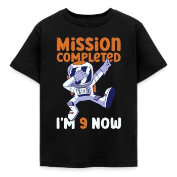 9. Geburtstag Astronaut 9 Jahre - Kinder T-Shirt - Schwarz - Vorne - AI Model Kid Female (0cm)