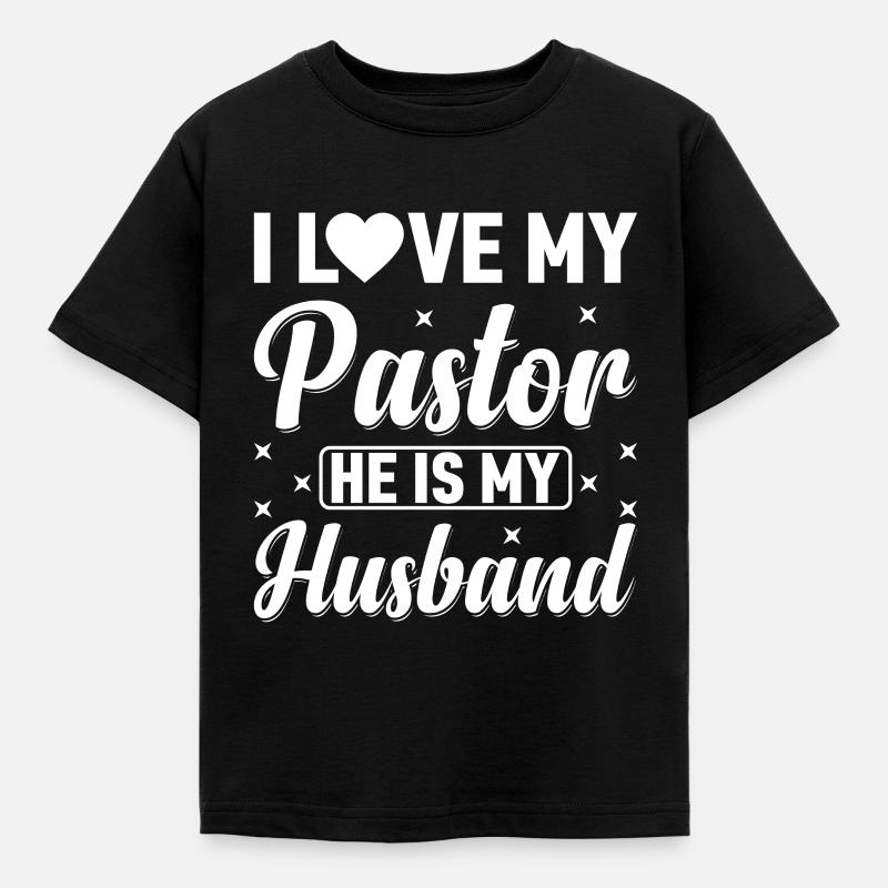 J’aime mon pasteur Il est mon mari Jésus - T-shirt Enfant - noir