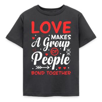 L’amour soude un groupe de personnes - T-shirt Enfant - charbon - Devant - AI Model Kid Female (0cm)
