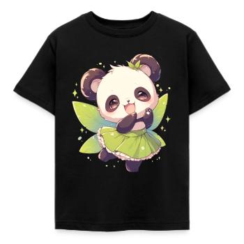 Panda Ours Fée Panda Géant Japonais - T-shirt Enfant - noir - Devant - AI Model Kid Female (0cm)