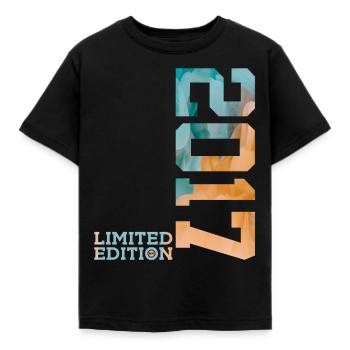 9. GEBURTSTAG LIMITED EDITION 2017 - Kinder T-Shirt - Schwarz - Vorne - AI Model Kid Female (0cm)