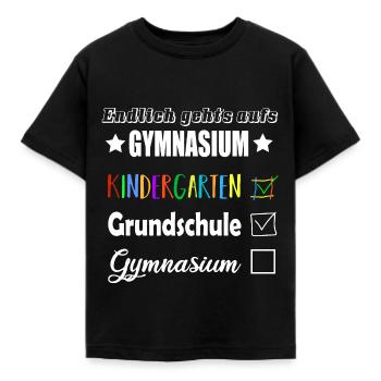 Gymnasium Einschulung 5. Klasse Geschenk - Kinder T-Shirt - Schwarz - Vorne - AI Model Kid Female (0cm)