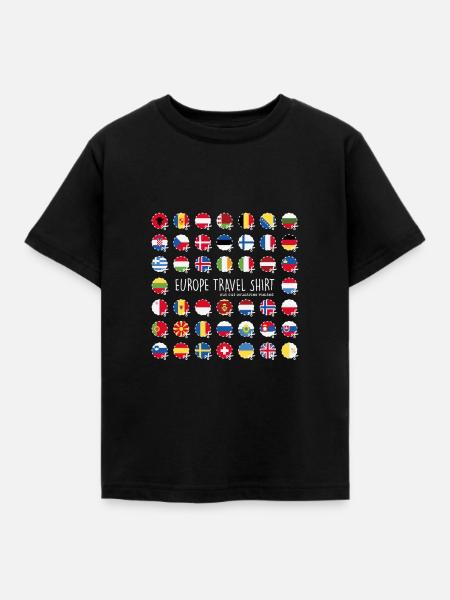 Europa Travel Shirt - Travel Europe - Børne-T-shirt - sort