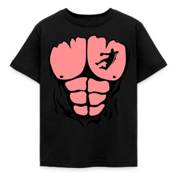 handball corps muscle dechire muscu body - T-shirt Enfant - noir - Devant - AI Model Kid Female (0cm)