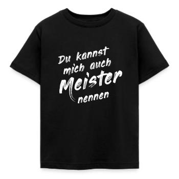 master - Kids' T-Shirt - black - Front - AI Model Kid Female (0cm)