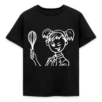 Kesse fille comme un cuisinier Avec un fouet - T-shirt Enfant - noir - Devant - AI Model Kid Female (0cm)