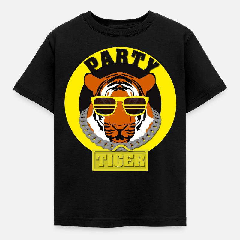 PARTYTIGER - Kinder T-Shirt - Schwarz