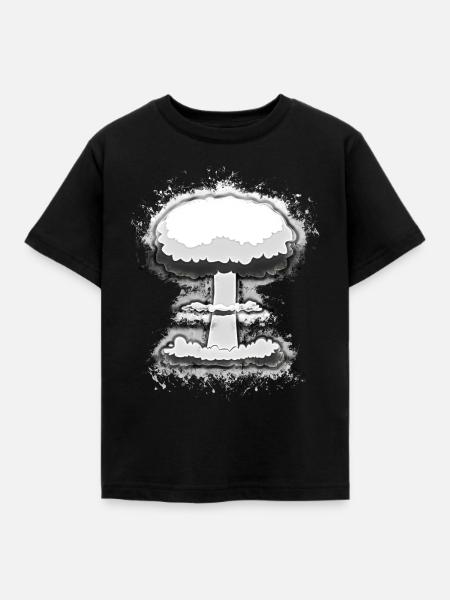 Explosion nuklear hell glühend - Kinder T-Shirt - Schwarz
