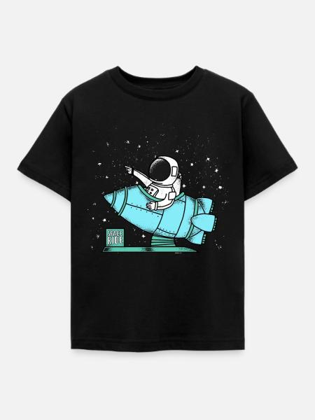 Raumfahrt Geschenk - Kinder T-Shirt - Schwarz