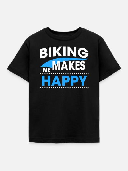 BIKING - Kinder T-Shirt - Schwarz