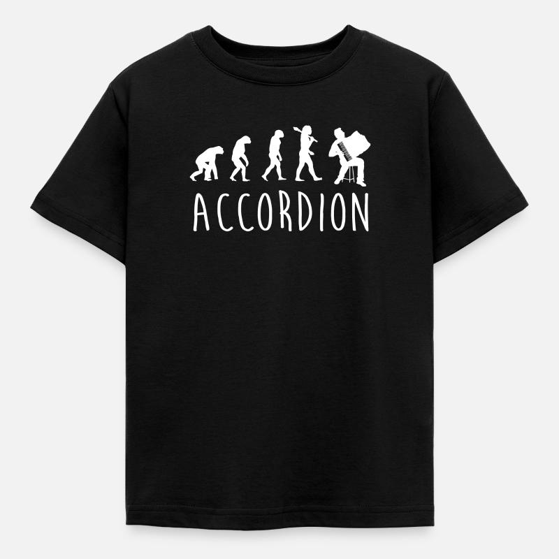 Evolution de l'accordéon - T-shirt Enfant - noir