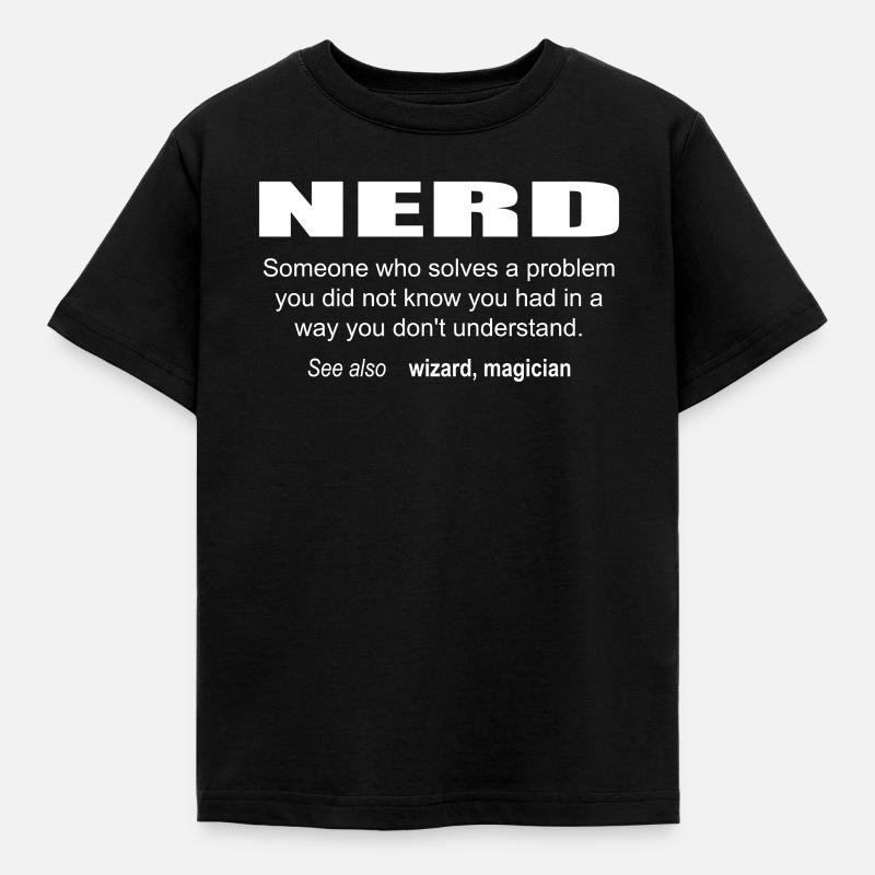 Nerd Description - Kids' T-Shirt - black
