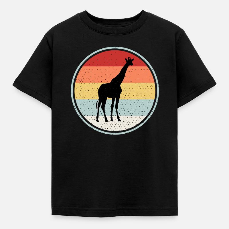 Giraffe - Kinder T-Shirt - Schwarz