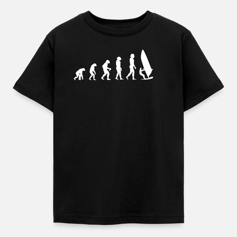 évolution de la planche à voile - T-shirt Enfant - noir