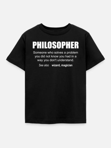 Philosopher Description - Kinder T-Shirt - Schwarz