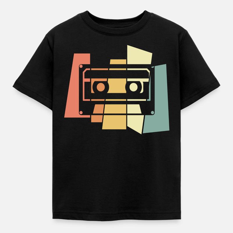 Cassette - Kids' T-Shirt - black