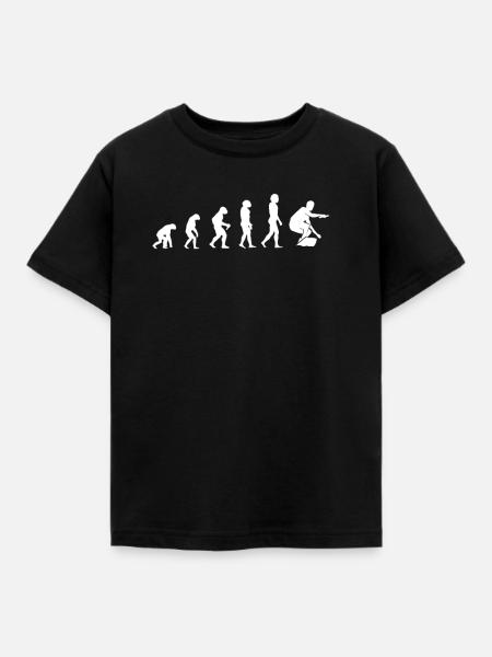 evolution of wakeboarding - Kinder T-Shirt - Schwarz