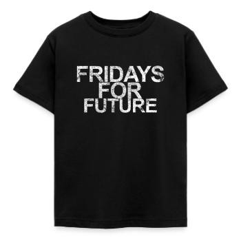 Fridays for Future - Kids' T-Shirt - black - Front - AI Model Kid Female (0cm)