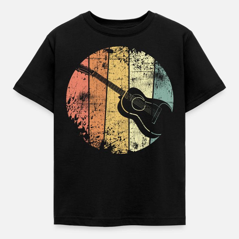 Gitarre - Kinder T-Shirt - Schwarz