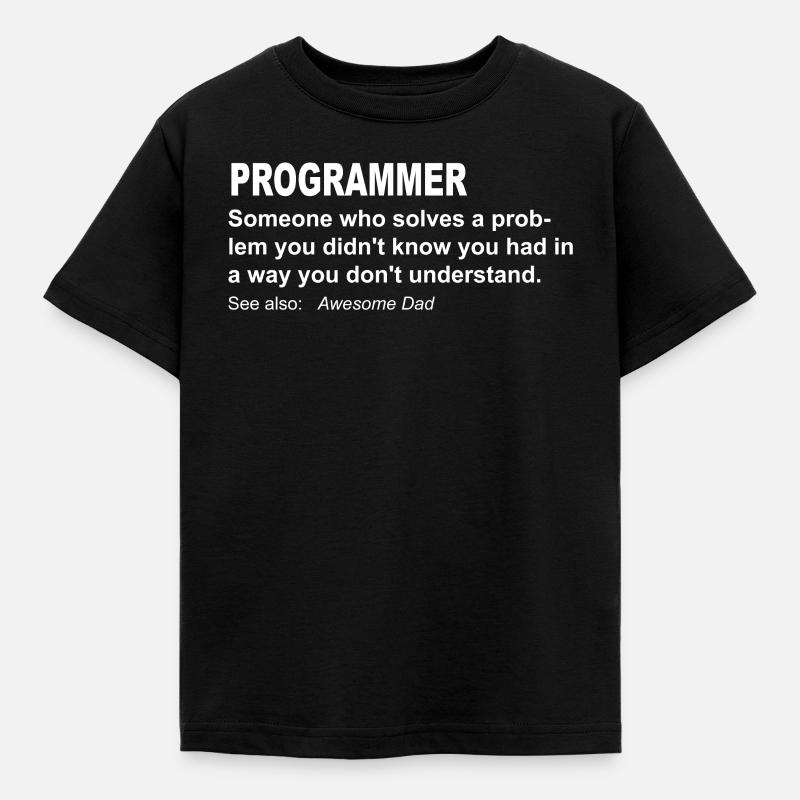 Funniest Programmer Tshirt - Kids' T-Shirt - black