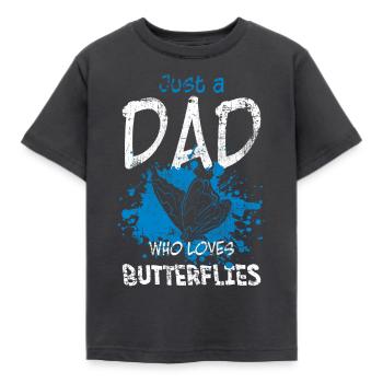Schmetterling Papa - Kinder T-Shirt - Dunkelgrau - Vorne - AI Model Kid Female (0cm)
