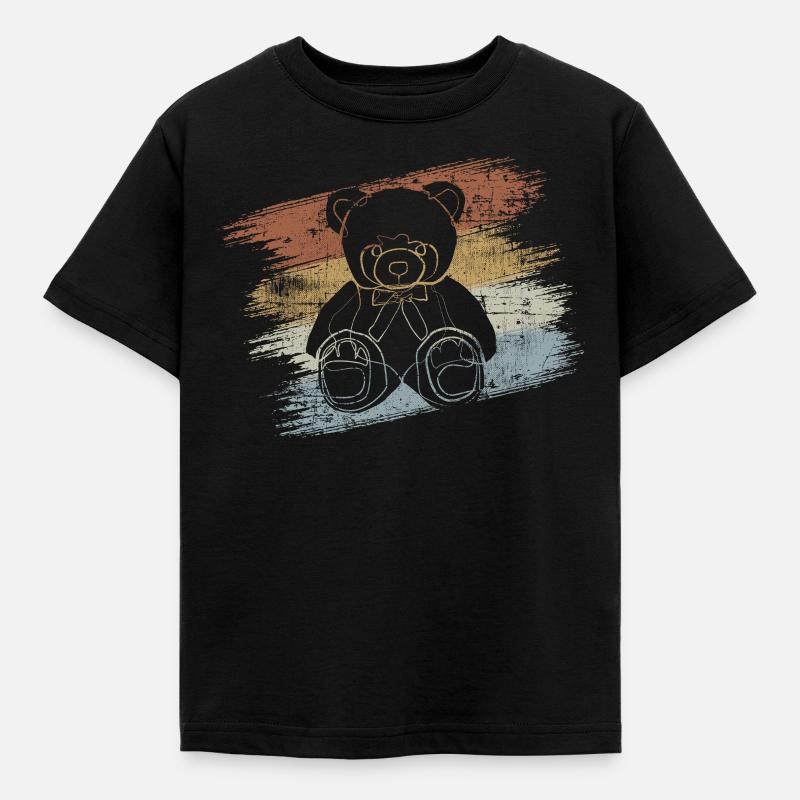 Teddy Teddy Bear - Kids' T-Shirt - black
