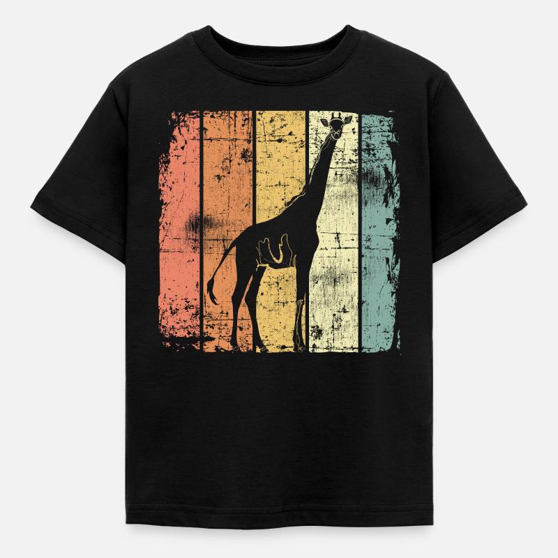 Giraffe - Kids' T-Shirt - black