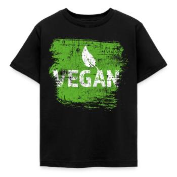 Vegan - Kinder T-Shirt - Schwarz - Vorne - AI Model Kid Female (0cm)