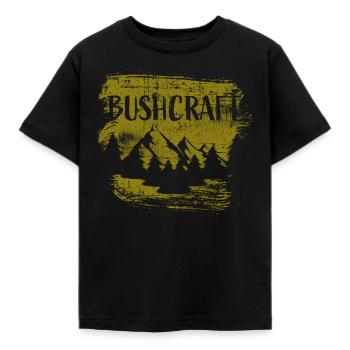 Bushcraft Survival - Kids' T-Shirt - black - Front - AI Model Kid Female (0cm)