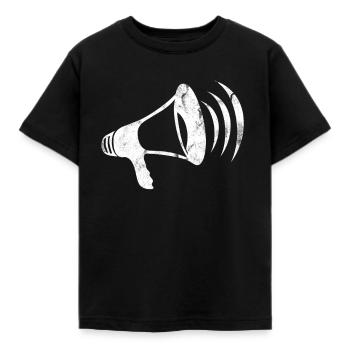Megaphon I Megafon Shirt I Musiker DJ Tontechniker - Kinder T-Shirt - Schwarz - Vorne - AI Model Kid Female (0cm)