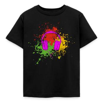 Musik - Kinder T-Shirt - Schwarz - Vorne - AI Model Kid Female (0cm)