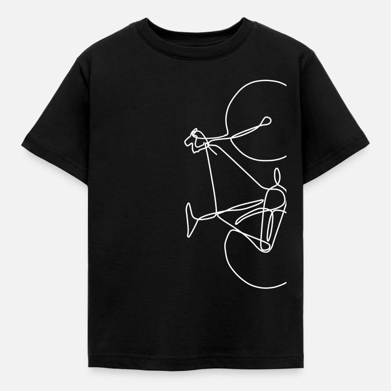 Fahrrad Radfahrer Geschenk - Kinder T-Shirt - Schwarz