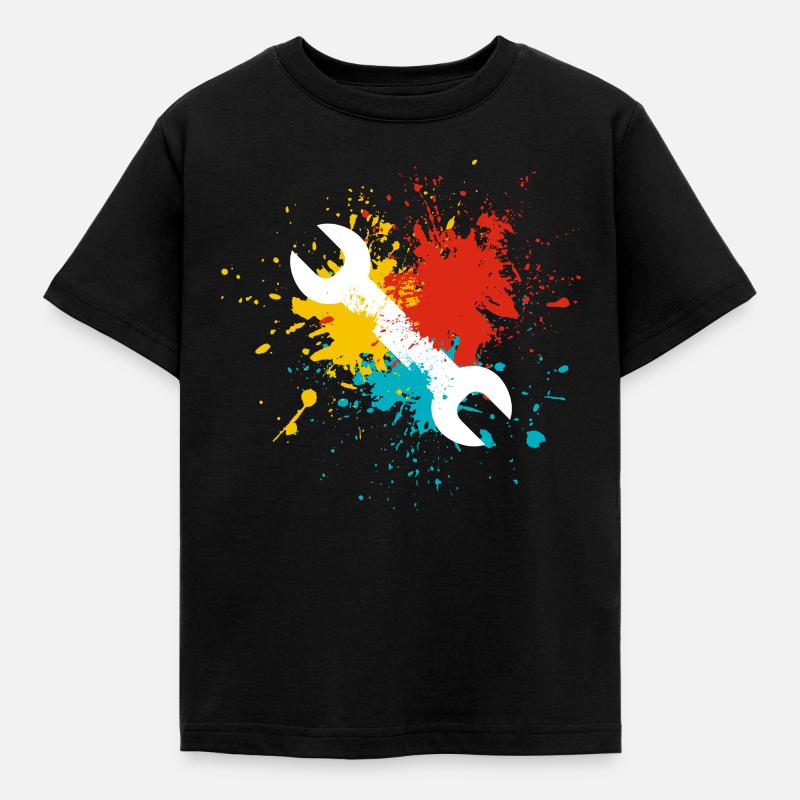 Werkzeug - Kinder T-Shirt - Schwarz